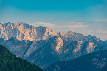 Panorama of the Alps of Slovenia