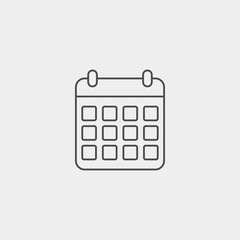 Calendar vector icon sign symbol