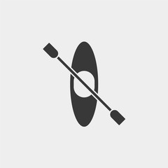 Canoe vector icon sign symbol