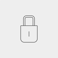 Padlock vector icon sign symbol