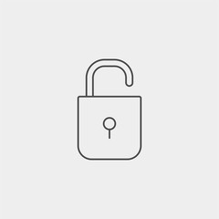 Padlock vector icon sign symbol