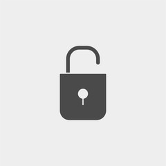 Padlock vector icon sign symbol