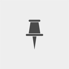 Push pin vector icon sign symbol