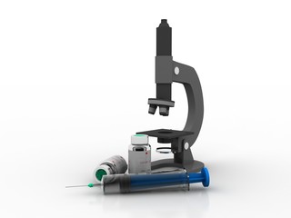 3d render Corona virus disease COVID-19 lab testing
