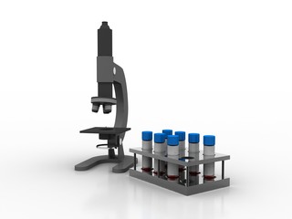 3d render Corona virus disease COVID-19 lab testing

