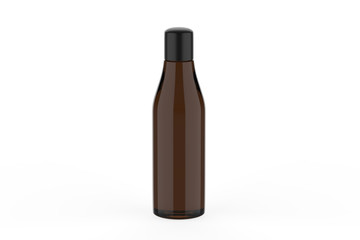 Cosmetic bottle mock up isolated on white background. 3d illustration