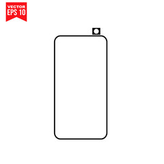 mobile phone with message on screen Icon symbol Flat vector illustration for graphic and web design.