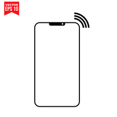 mobile phone with message on screen Icon symbol Flat vector illustration for graphic and web design.