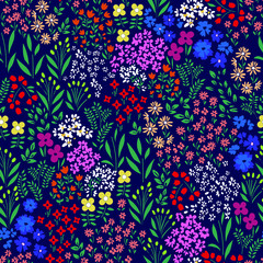 Cute colorful ditsy print - seamless background - 344596112