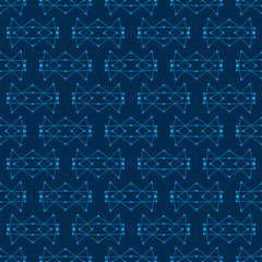Pattern seamless pattern in the style of the tabs on a dark blue background. High-tech background texture technology. Vector illustration EPS 10.