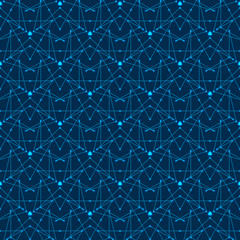 Pattern seamless pattern in the style of the tabs on a dark blue background. High-tech background texture technology. Vector illustration EPS 10.