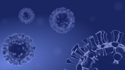 blue virus cells