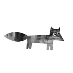Children illustration of cute fox - 344598109