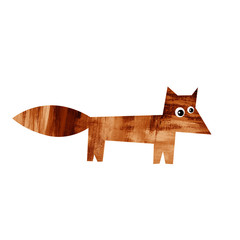 Children illustration of cute fox - 344598171