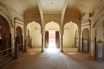 Inside the Palace of Winds in Jaipur