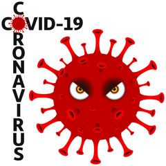 New Coronavirus Covid-19 concept design logo vector illustration