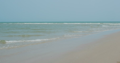 Sand beach sea and sky