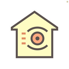 Smart home and robot technology vector icon design.