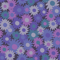 Tonal daisy vector repeat. Perfect for home, kids, stationary, wrapping, scrapbooking.