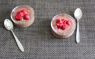 créme au chocolat au frambroise