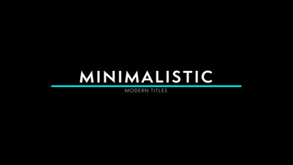Minimalistic Modern Titles
