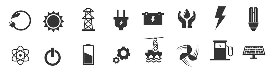 Power energy icon set,  alternative energy symbol, vector illustration © Graficriver