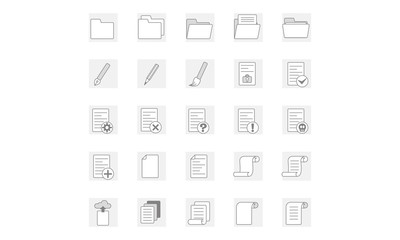 folders documents icon vector