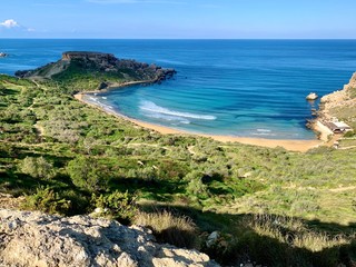 Tuffieha Bay Views. Lovely landscapes of the island of Malta.