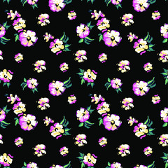 Fototapeta na wymiar bright flower pattern - seamless background