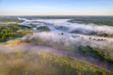 Fototapeta na wymiar Belarusian aerial landscape