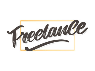 Freelance Modern business template for lifestyle design. lettering brush calligraphy slogan