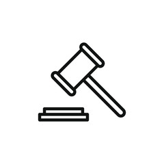 auction icon with outline style design