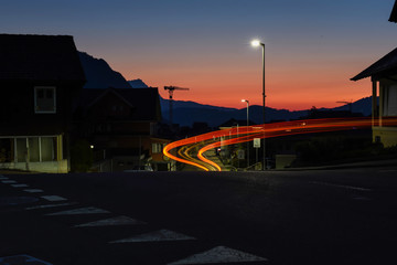 sunset over the Swiss alps © Stefan