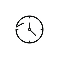 single icon of a refresh time isolated on white background