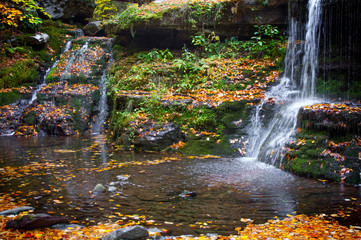 Waterfalls at Hunter Mountain Catskills Upstate New York Fall Foliage