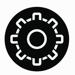 Setting single button for use isolated minimal single flat linear icon for application and info-graphic. Commercial line vector icon for websites and mobile minimalistic flat design.