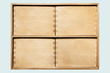 Wooden drawers, texture background