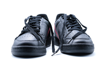 The Cool Black Men's sneakers To wear for travelling outdoor and Do not tie sneakers white...