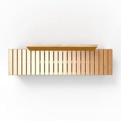 3d model park bench Polywood L2000 2