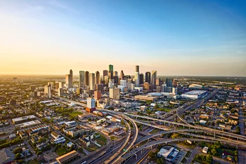 Papier Peint photo Skyline Aerial of Houston skyline