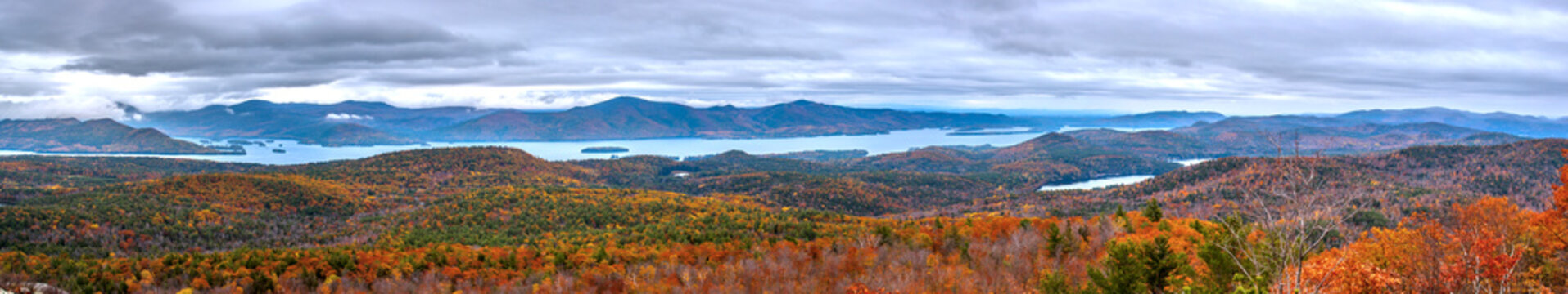 Sleeping Beauty Mountain Lake George Adirondacks Upstate New York Panoramic