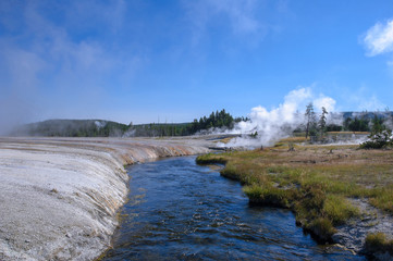 Yellowstone river creek, River bend, creek