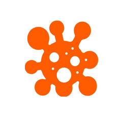vector illustration of the virus.