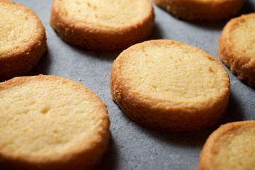 Butter cookies close up