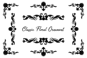 Classic Vitage Hand Drawn Wedding Vector Ornaments Frames