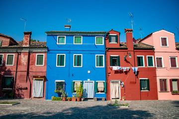 Fototapeta na wymiar Burano island Colorful city Venice 