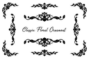 Obraz premium Classic Vitage Hand Drawn Wedding Vector Ornaments Frames