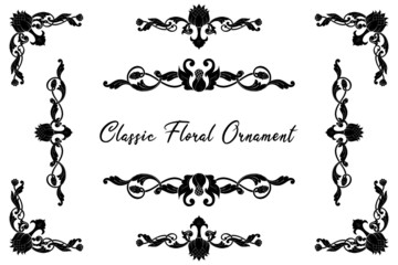 Obraz premium Classic Vitage Hand Drawn Wedding Vector Ornaments Frames