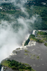 Aerial shot of Victoria Falls, Livingstone, Zambia