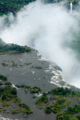Aerial shot of Victoria Falls, Livingstone, Zambia